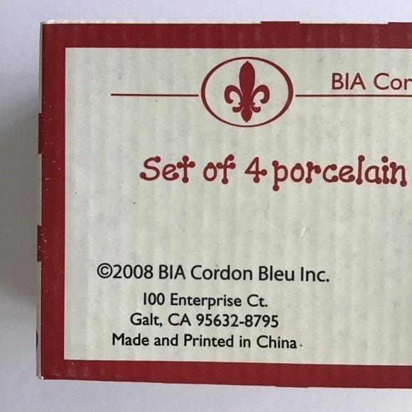 SET OF 4 Porcelain Reindeer Napkin Rings Christmas Holiday Xmas BIA Cordon Bleu - Picture 6 of 13